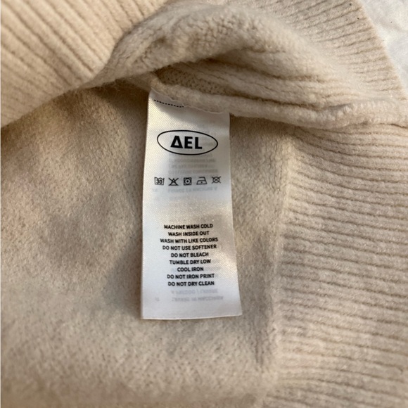 Aelfric Eden White Shaker Knit Oversized Crewneck Sweater M - Picture 4 of 4